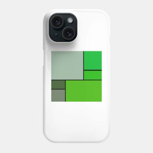 green mondrian inspired design Phone Case