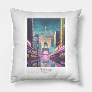 Tokyo Twilight Elegance Pillow