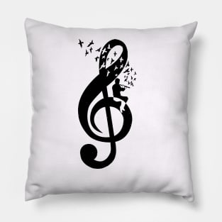 Treble Clef - Flute Pillow