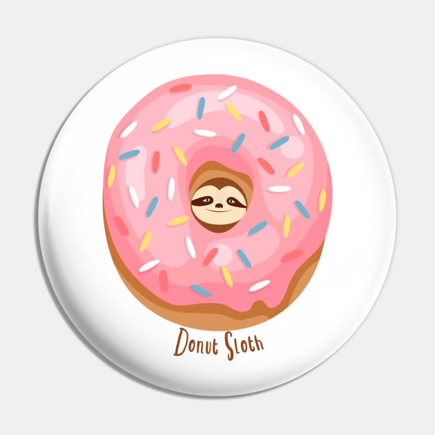 Donut Sloth Pin by Gsproductsgs