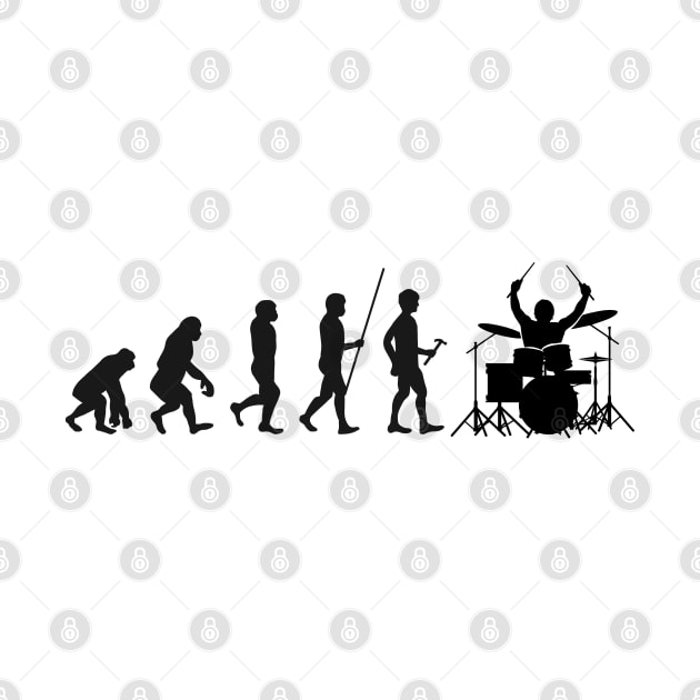 Human Evolution Drummer design by theodoros20