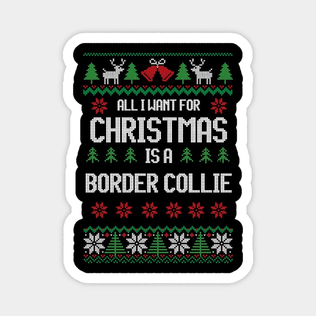 cute border collie Magnet by Rocket Girls 