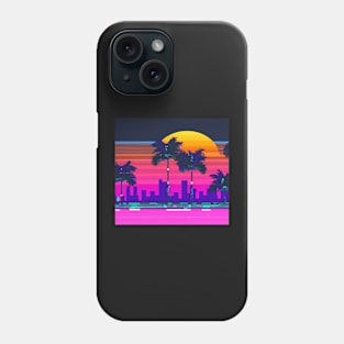 Glitched palm trees Phone Case