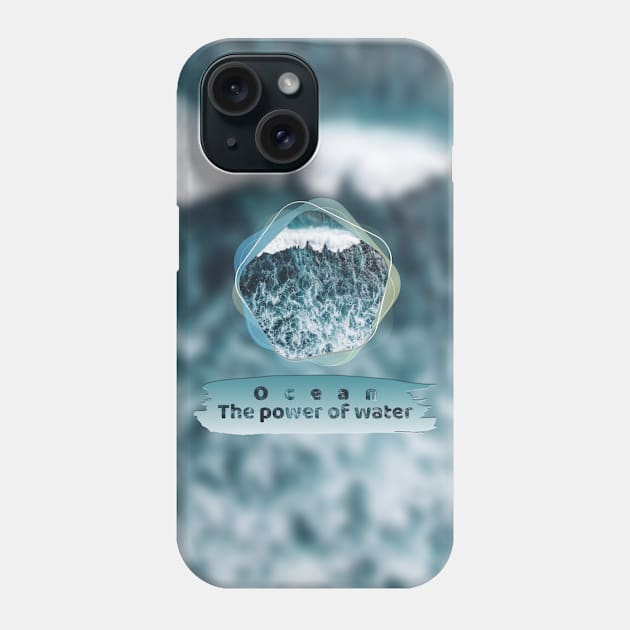 Ocean: The Power of Water V02 Phone Case by Da Vinci Feather