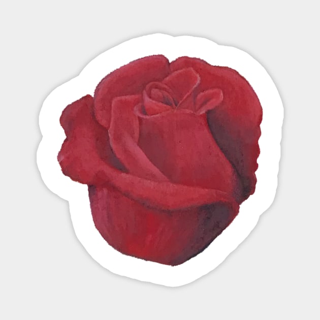 Red Rose Drawing Magnet by ally1021