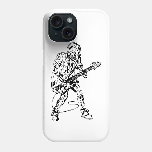 Rock Skeleton Halloween Skeleton Rocker Ghitar Phone Case by igybcrew