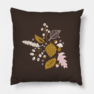 Fall Foliage in Pine Green Pillow