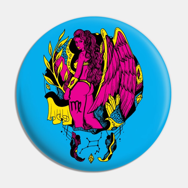 CMYK Virgo Beauty Pin by kenallouis