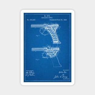 Machine Pistol Blueprint Magnet