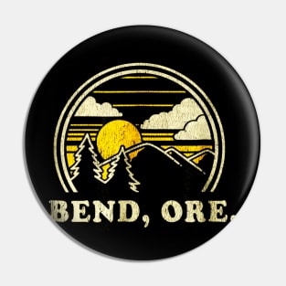 Bend Oregon OR Shirt Vintage Hiking Mountains Pin