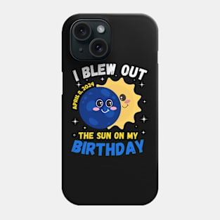 Solar Eclipse 4.08.24 Birthday Funny Quote Totality for Kids Phone Case