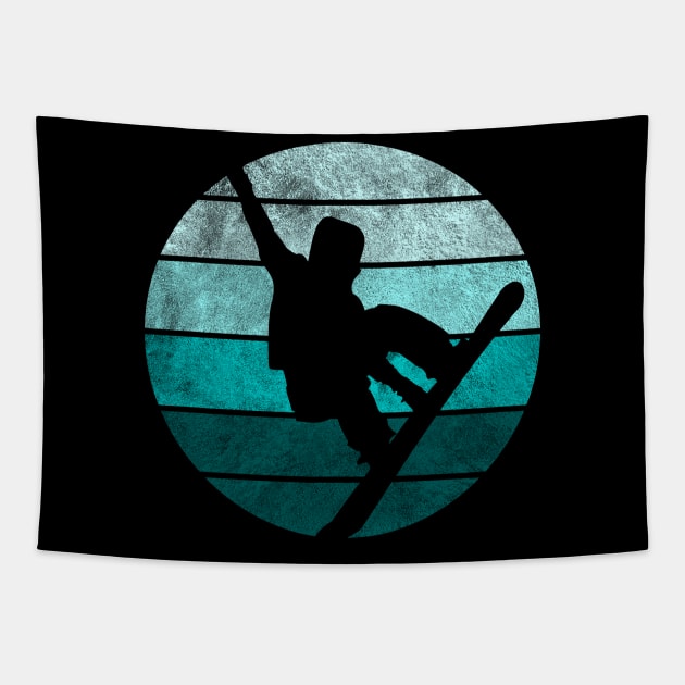 snowboard retro Tapestry by Mandala Project