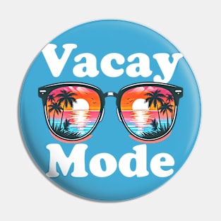 Vacay mode, summer vacation design for dark colors Pin