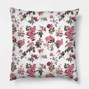 Vintage Pink Roses Pillow