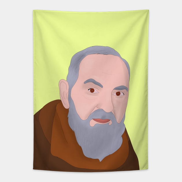 Saint Pius of Pietrelcina Tapestry by DiegoCarvalho