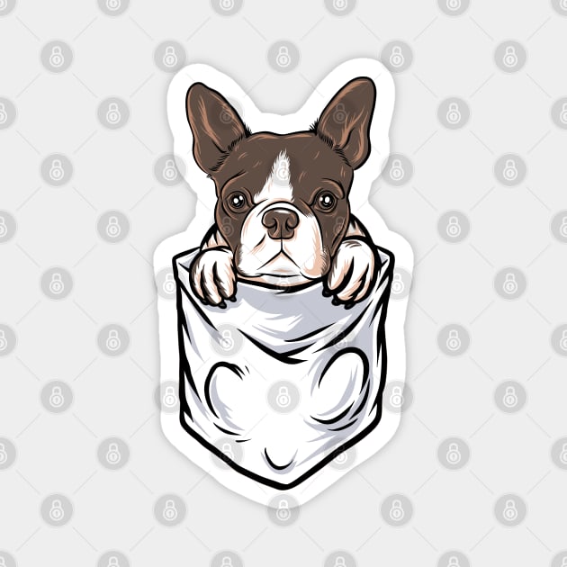 dog pocket Magnet by Mako Design 