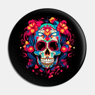 Mexican skull day of the dead Pin