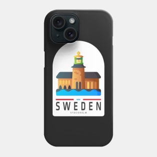 Sweden, Stockholm, sticker Phone Case