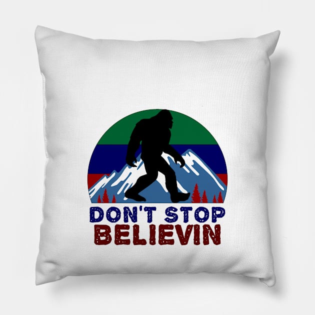 Don't Stop Believin Pillow by Pink Umbrella