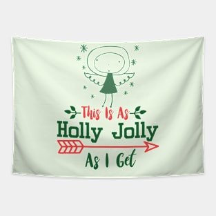 Snow Angel Christmas design Tapestry