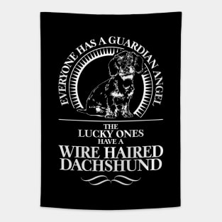 Proud Wire Haired Dachshund Guardian Angel dog mom Tapestry