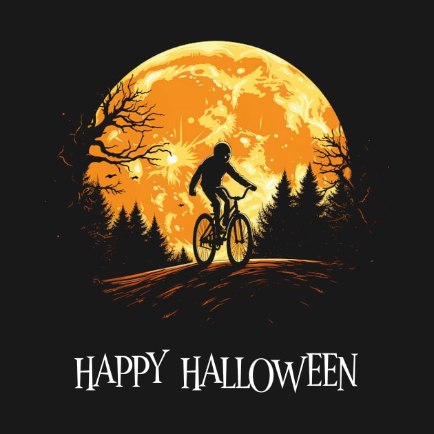 Halloween Biker and Moon Graphic by PressedStudioCo