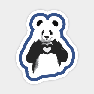 panda all you need is love Magnet