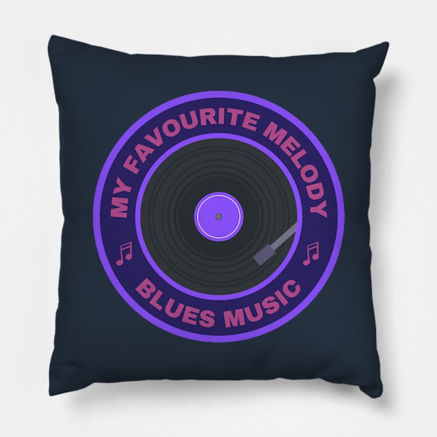 My favourite melody blues music Pillow by InspiredCreative