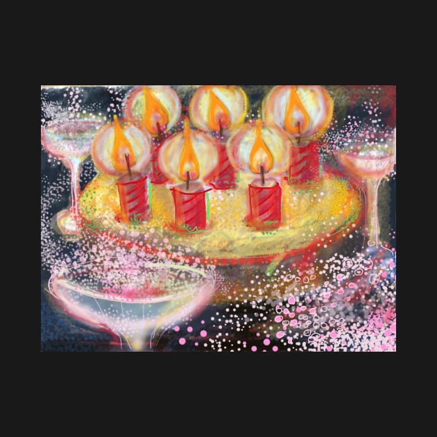 Birthday Cake with six candles by Visuddhi