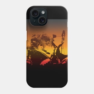 The Australian Native Animal Series: Kangaroo and Emu - The Iconic Marsupial and Flightless Bird with the Sunset Colors of Golden Hour Phone Case