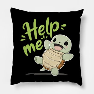 Save The Turtles Funny Turtle Pillow