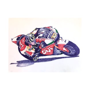 Ballpoint Sketching MotoGP Team No 35 Cal Crutchlow T-Shirt