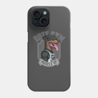 Cute Rottweiler with muscles going to Rott Gym Phone Case