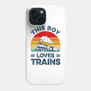 This Boy Loves Trains Gift Train Wagon Lover Gifts Phone Case