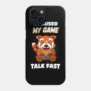 Gaming Red Panda Game Paused Funny Gamer Phone Case