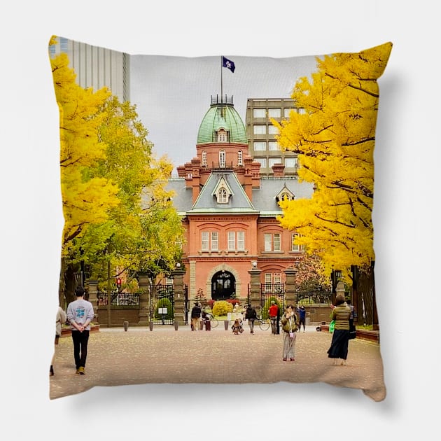 Hokkaido Government Building Pillow by tokyopaul360