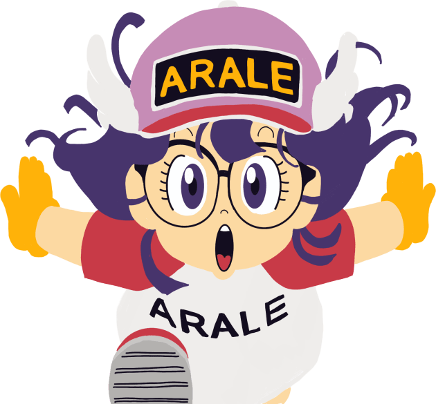 Arale chan running Kids T-Shirt by Chill Studio