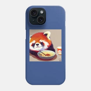 Kawaii Red Panda Eating Ramen Phone Case