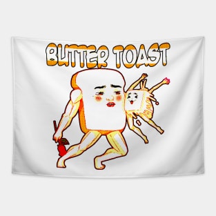 Butter toast retro Tapestry