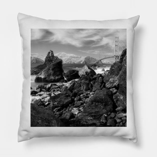 Marshall's Beach, San Francisco Pillow by rodneyj46