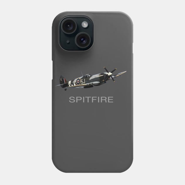 RAF Supermarine Spitfire WW2 Fighter Plane Phone Case by Dirty Custard Designs 