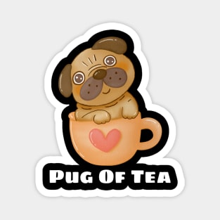 Pug Of Tea - Pug Pun Magnet