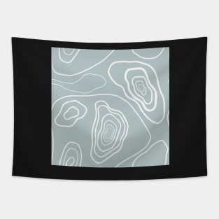 Blue & White Topography Pattern Tapestry