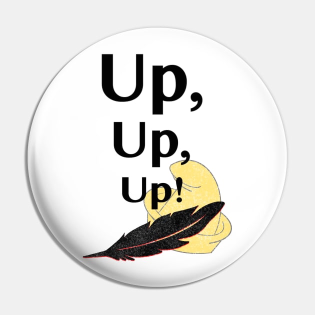 Up, Up, Up! (Feather & Hat) Pin by MagicalMouseDesign