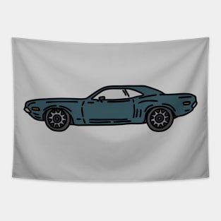 vintage muscle car illustration Tapestry