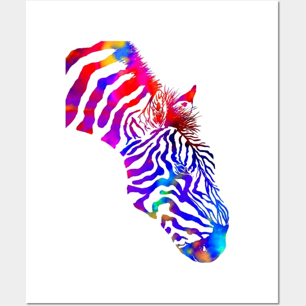 Rainbow Zebra - Art Prints
