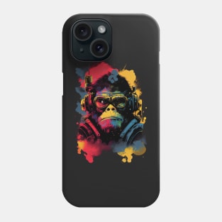 Anime Cyber Ape (Sci-Fi Ape Vintage Retro Future Design Cyberpunk Space Ape) Phone Case