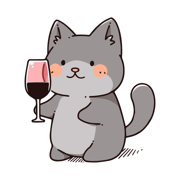 Cat Wine Lover 2 by Underground Cargo