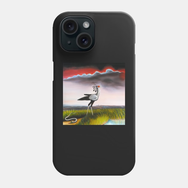 Secretary Bird 2 Phone Case by thatmacko