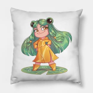 Frog girl Pillow